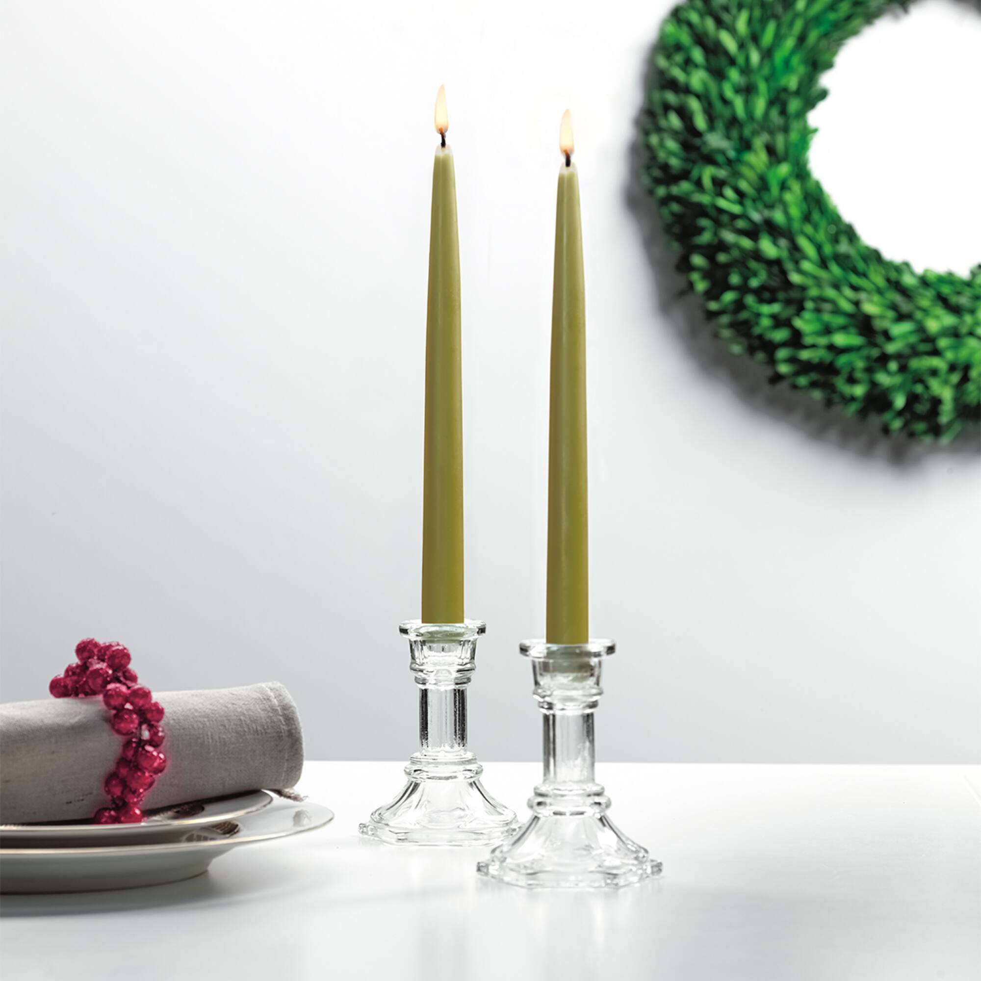 Root Candles 9" Bayberry Dipped Taper Dinner Candles, 2ct.